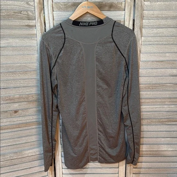 Nike Gray Long Sleeve Athletic Tee - Picture 5 of 5